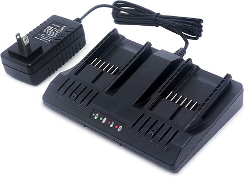 شاحن بطارية WA3875 ثنائي المنفذ Worx 20V لبطاريات Worx 18/20 فولت ماكس ليثيوم PowerShare WA3578 WA3525 WA3520 WA3575 WA3512 WA3742 WA3881 أدوات كهربائية ليثيوم أيون in Saudi Arabia