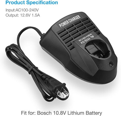 Powerextra BC330 شاحن بطارية ليثيوم أيون 12 فولت لبوش 2 فولت BAT411، BAT412A، BC430 BC330 2 607 336 996 10.8 فولت-12 فولت بطاريات ليثيوم أيون in Kuwait