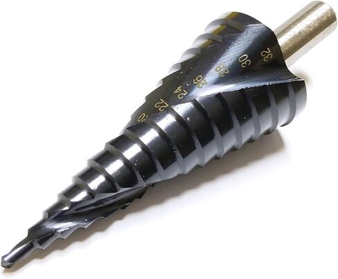 Vleant 4-32mm M35 معدن أسود TiAlN مطلي بخطوات مثقاب مثلثية حلزونية لأدوات كهربائية، للمعادن، الفولاذ المقاوم للصدأ، الألومنيوم، الخشب، البلاستيك in Saudi Arabia