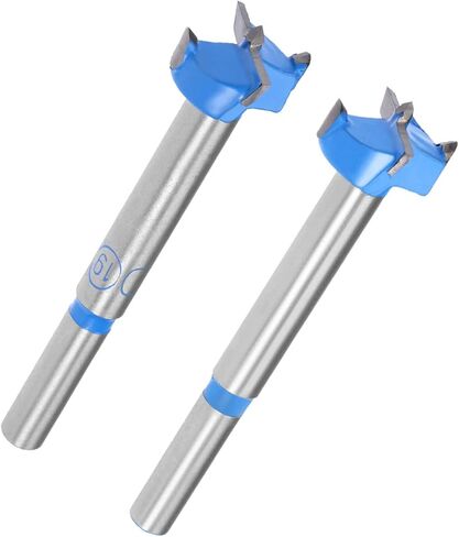 uxcell 19mm & 20mm Forstner Drill Bits Set, Tungsten Carbide Wood Hole Saw Auger Opener, Woodworking Hinge Hole Drilling Boring Bit Cutter (Blue, Gray) in Saudi Arabia