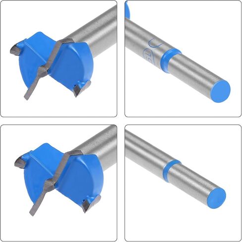uxcell 19mm & 20mm Forstner Drill Bits Set, Tungsten Carbide Wood Hole Saw Auger Opener, Woodworking Hinge Hole Drilling Boring Bit Cutter (Blue, Gray) in Saudi Arabia