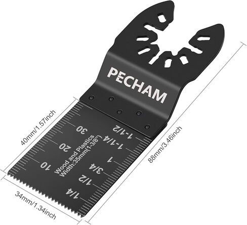 PECHAM 45 قطعة من شفرات المنشار الخشبية العالمية المتأرجحة متعددة المهام سريعة الإصدار تناسب كابل بورتر بلاك آند ديكر روكويل ريدجيد ريوبي ميلووكي ديوالت شيكاغو كرافتسمان in Kuwait