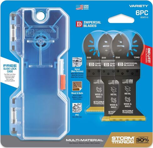 Imperial Blades One Fit™ Storm Titanium Metal/Wood Variety Pack, 6PC + Free Case, Multi in Saudi Arabia