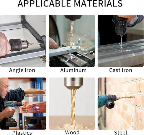 طقم لقم مثقاب كوبالت 13 قطعة، طقم لقم مثقاب ستيل عالي السرعة M35، مجموعة رؤوس مثقاب دوارة 1/16 انش - 1/4 انش، رؤوس مثقاب معدنية اتش اس اس للمعادن الصلبة والستانلس ستيل والحديد الزهر والخشب والبلاستيك in Kuwait