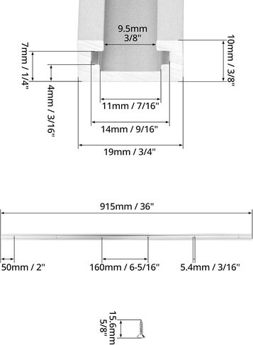 QWORK Aluminum T Track, 2 Pack 12 Inch Universal Double Cut Profile T Track, with Predrilled Mounting Holes and Screws, Woodworking and Fixtures, for Drill Press Table, Router Table in Saudi Arabia
