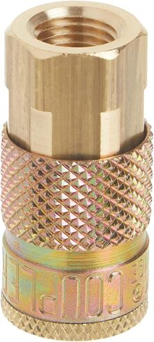 Milton (785) 1/4" FNPT Female T-Style Air Compressor Quick Connect Fitting Coupler (10 pieces) , Blue in Saudi Arabia