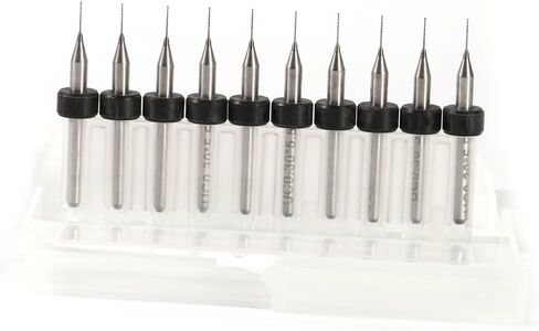 FTVOGUE 10pcs PCB Drill Bits Set,Carbide Micro Drill Bits for Print Circuit Board Rework (0.2mm) in Kuwait