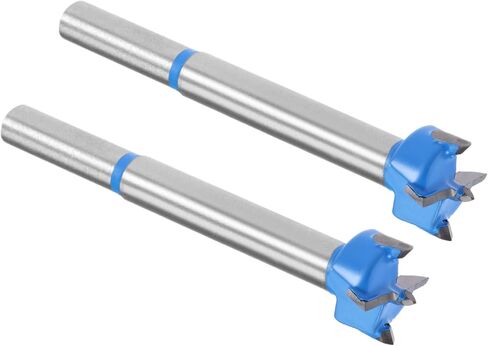 Kozelo 2pcs Forstner Drill Bits - [17mm] Tungsten Carbide Auger Opener for Wood Furniture Hinge Woodworking Use, Round Shank, Dark Blue in Saudi Arabia