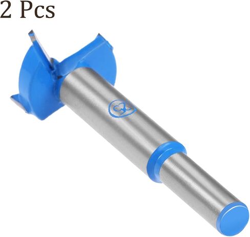 Kozelo 2pcs Forstner Drill Bits - [17mm] Tungsten Carbide Auger Opener for Wood Furniture Hinge Woodworking Use, Round Shank, Dark Blue in Saudi Arabia