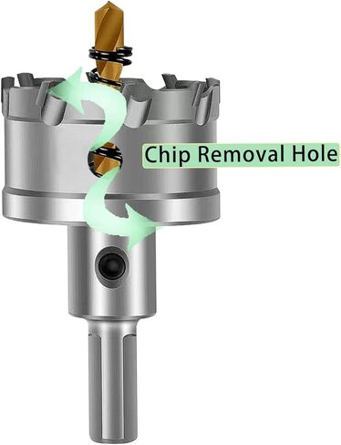 منشار ثقب كربيد من YETLEBOX، قاطع ثقب TCT مع مثقاب طيار مطلي بالتيتانيوم للمعادن والفولاذ المقاوم للصدأ والحديد والخشب 51 مم/2.01 بوصة in Kuwait