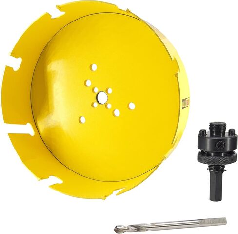 MaxTool 3PCs 8-1/16" TCT Hole Saw 205mm Carbide Tip Holesaw Arbored Cut Asphalt Brick Concrete Gypsum Limestone Plastic Tile Wood MDF; CT00Y57R804EA in Saudi Arabia