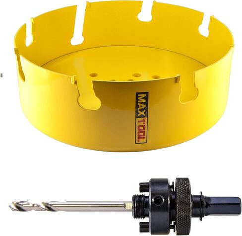 MaxTool 3PCs 8-1/16" TCT Hole Saw 205mm Carbide Tip Holesaw Arbored Cut Asphalt Brick Concrete Gypsum Limestone Plastic Tile Wood MDF; CT00Y57R804EA in Saudi Arabia