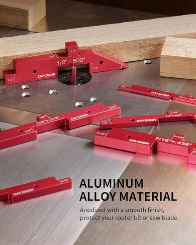 DAYDOOR 7pcs Router Table Setup Bars, Aluminum Setup Blocks Woodworking, Precision Height Gauge Set for Router Table Saw and Angle Measure Set up in Kuwait