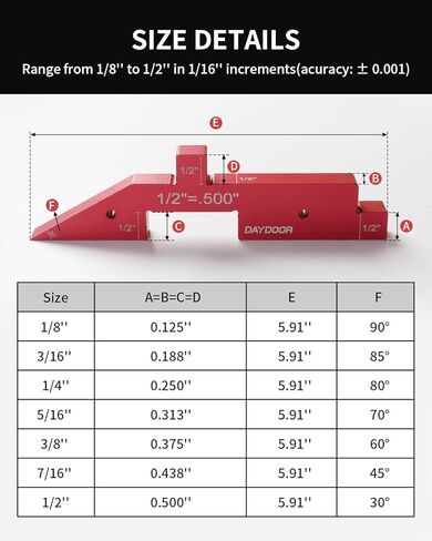 DAYDOOR 7pcs Router Table Setup Bars, Aluminum Setup Blocks Woodworking, Precision Height Gauge Set for Router Table Saw and Angle Measure Set up in Kuwait