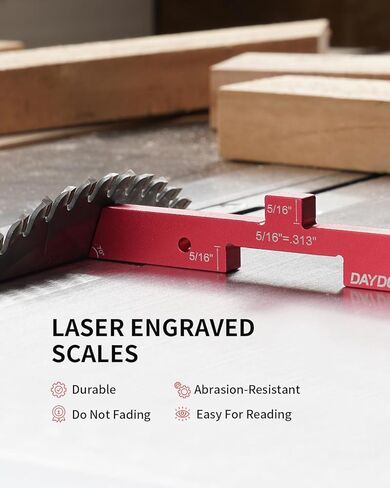 DAYDOOR 7pcs Router Table Setup Bars, Aluminum Setup Blocks Woodworking, Precision Height Gauge Set for Router Table Saw and Angle Measure Set up in Kuwait