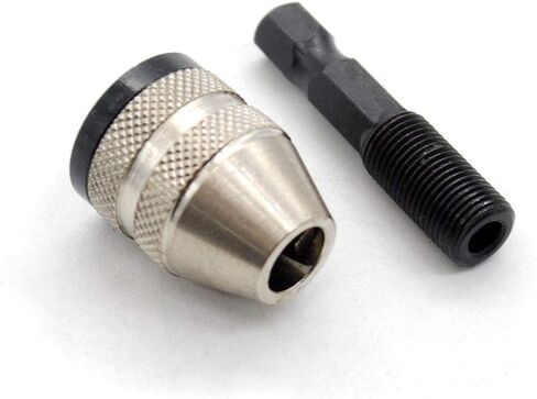 Mini Keyless Drill Chuck 1/4 Inch Hex Shank Holds Small Bits 0.3mm to 1/4 inch Quick Change Adapter Converter in Saudi Arabia
