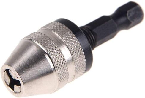 Mini Keyless Drill Chuck 1/4 Inch Hex Shank Holds Small Bits 0.3mm to 1/4 inch Quick Change Adapter Converter in Saudi Arabia