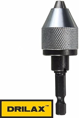 Mini Keyless Drill Chuck 1/4 Inch Hex Shank Holds Small Bits 0.3mm to 1/4 inch Quick Change Adapter Converter in Saudi Arabia