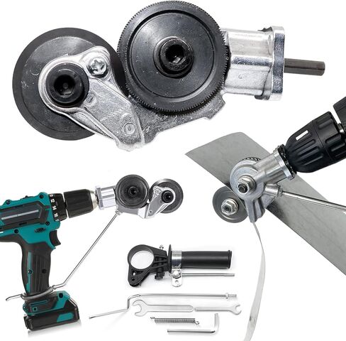 قاطع لوحة الحفر الكهربائي من GothicBride، ملحق مثقاب معدني، مقصات حفر كهربائية، مقصات قطع الألواح المعدنية، قاطع صفائح معدنية مزدوجة الرأس لقطع الألواح المعدنية والمواد الصلبة in Kuwait