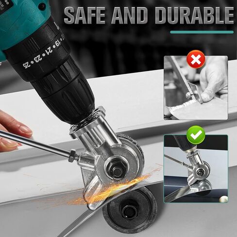 قاطع لوحة الحفر الكهربائي من GothicBride، ملحق مثقاب معدني، مقصات حفر كهربائية، مقصات قطع الألواح المعدنية، قاطع صفائح معدنية مزدوجة الرأس لقطع الألواح المعدنية والمواد الصلبة in Kuwait