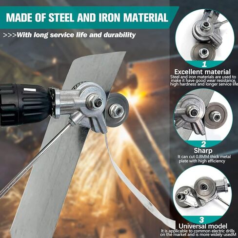 قاطع لوحة الحفر الكهربائي من GothicBride، ملحق مثقاب معدني، مقصات حفر كهربائية، مقصات قطع الألواح المعدنية، قاطع صفائح معدنية مزدوجة الرأس لقطع الألواح المعدنية والمواد الصلبة in Kuwait