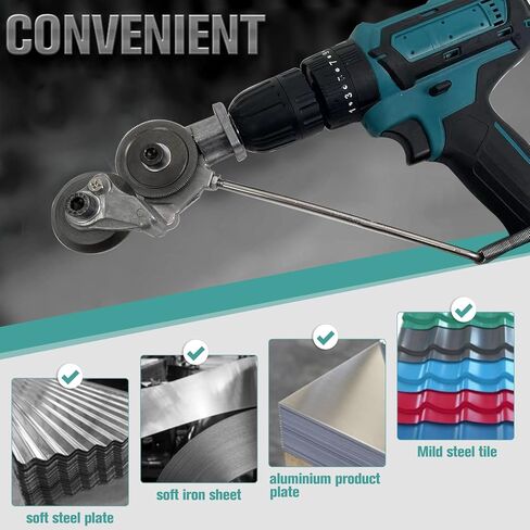 قاطع لوحة الحفر الكهربائي من GothicBride، ملحق مثقاب معدني، مقصات حفر كهربائية، مقصات قطع الألواح المعدنية، قاطع صفائح معدنية مزدوجة الرأس لقطع الألواح المعدنية والمواد الصلبة in Kuwait