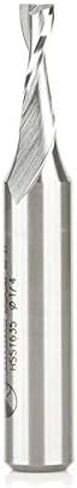 Amana Tool HSS1643 Double Flute Spiral Router Bits Metal Aluminum Cutting 3/8 Dia x 1-1/4 x 1/2 Inch Shank Up-Cut Router Bit High Speed Steel in Saudi Arabia