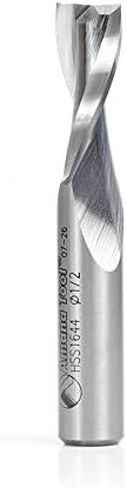 Amana Tool HSS1643 Double Flute Spiral Router Bits Metal Aluminum Cutting 3/8 Dia x 1-1/4 x 1/2 Inch Shank Up-Cut Router Bit High Speed Steel in Saudi Arabia