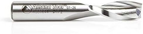 Amana Tool HSS1643 Double Flute Spiral Router Bits Metal Aluminum Cutting 3/8 Dia x 1-1/4 x 1/2 Inch Shank Up-Cut Router Bit High Speed Steel in Saudi Arabia