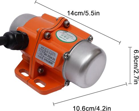 محرك اهتزاز هزاز خرساني 30 وات، تيار متردد أحادي الطور 110 فولت 3600 دورة في الدقيقة، هيكل من سبائك الألومنيوم، هزازات اهتزازية كهربائية غير متزامنة لطاولة الهزاز والمغذي الاهتزازي/2294 in Kuwait