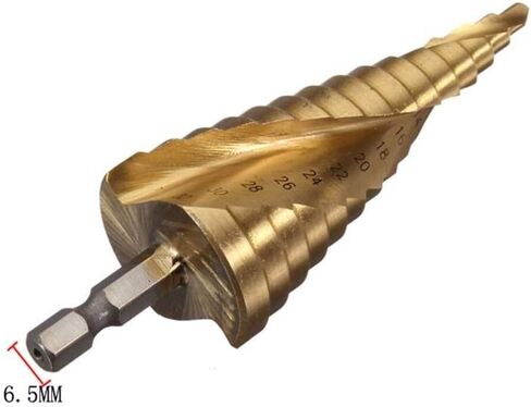 GUOSHUCHE Drill Bit Drill 4-32MM HSS Step Drill Bits Titanium Coated Pagoda Drill Ladder Drill Hexagon Shank Drill Accessories in Saudi Arabia