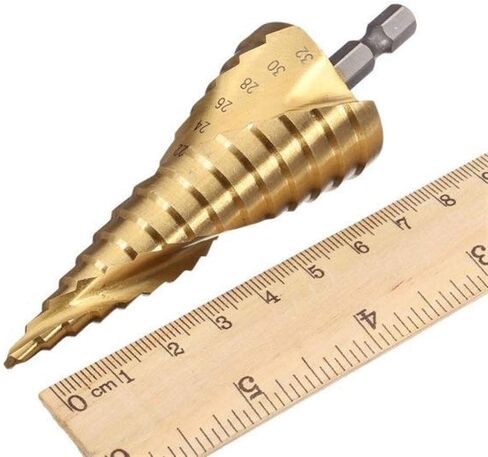 GUOSHUCHE Drill Bit Drill 4-32MM HSS Step Drill Bits Titanium Coated Pagoda Drill Ladder Drill Hexagon Shank Drill Accessories in Saudi Arabia