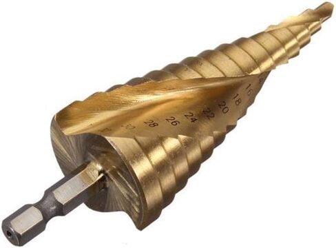 GUOSHUCHE Drill Bit Drill 4-32MM HSS Step Drill Bits Titanium Coated Pagoda Drill Ladder Drill Hexagon Shank Drill Accessories in Saudi Arabia