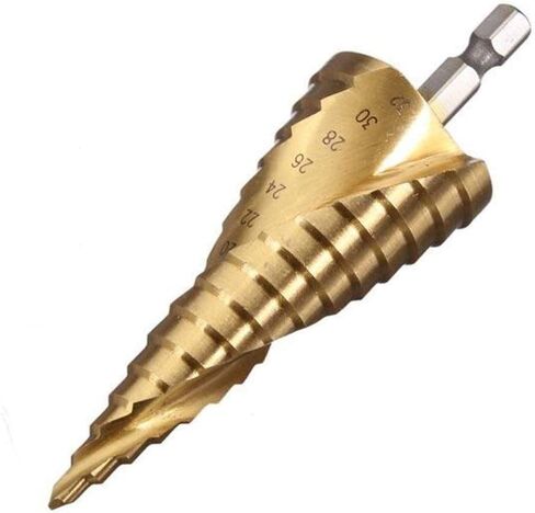 GUOSHUCHE Drill Bit Drill 4-32MM HSS Step Drill Bits Titanium Coated Pagoda Drill Ladder Drill Hexagon Shank Drill Accessories in Saudi Arabia