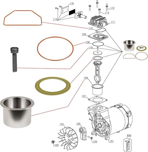 K-0650 Air Compressor Cylinder Sleeve and Compression Ring Replacement Kit Fits for Craftsman DeVilbiss Porter Cable Air Compressor Oil-Free Pumps Cylinder in Saudi Arabia