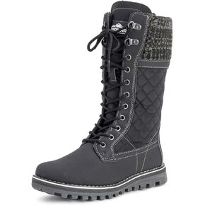 POLAR Womens Faux Fur Warm Thermal Waterproof Outdoor Walking Snow Winter Rubber Sole Calf Boots