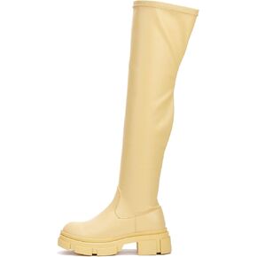 Cape Robbin Campi Over The Knee Boots with Chunky Block Heels, Fashion Dress Boots for Women in Kuwait