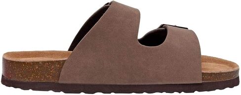 CUSHIONAIRE Lane Cork Footbed Womens Sandals Comfortable Double Buckle Slip On Sandals for Women with Arch Support and Classic Two Strap Design in Kuwait