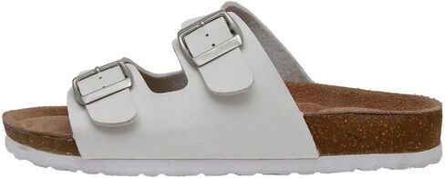 CUSHIONAIRE Lane Cork Footbed Womens Sandals Comfortable Double Buckle Slip On Sandals for Women with Arch Support and Classic Two Strap Design in Kuwait
