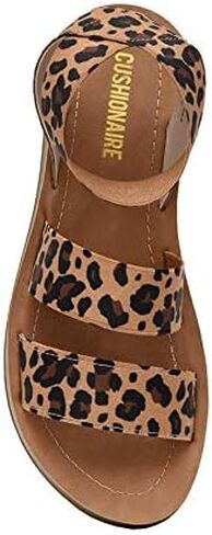 CUSHIONAIRE Indego Strappy Flat Sandals for Women with Elastic Upper, Arch Support and Memory Foam in Saudi Arabia