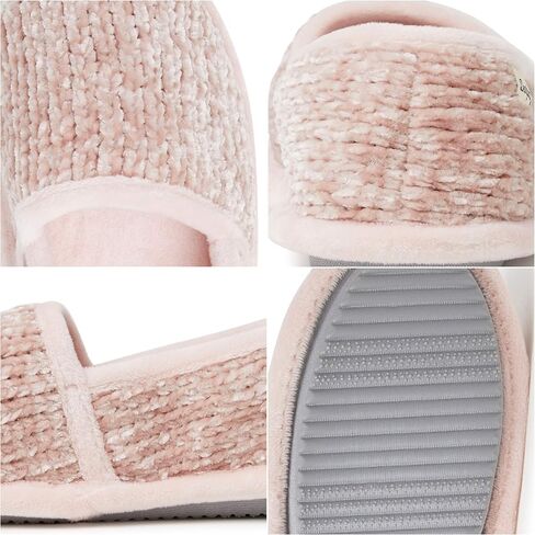 شبشب Dearfoams نسائي من قماش شانيل على شكل حرف A in Kuwait