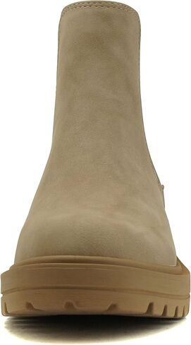 Soda Pilot ~ Women Lug Sole Low Heel Chelsea Fashion Ankle Bootie w/Double Elastic Gore in Kuwait
