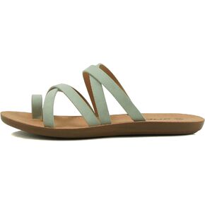 Soda ISABEL ~Women Fashion Comfortable Slip On Flat Cross bands Toe Ring Fashion Sandals in Kuwait