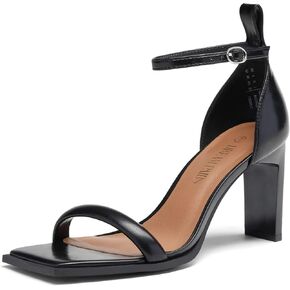 DREAM PAIRS High Heels Chunky Block Square Toe Heels for Women Sexy Dressy Open Toe Chain Heel Sandals in Saudi Arabia