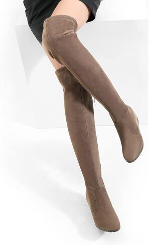 أحذية DREAM PAIRS النسائية ذات الكعب العالي فوق الركبة والفخذ in Saudi Arabia