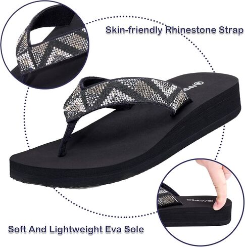 Ampeo Women's Arch Support Flip Flops Comfortable Casual Summer Beach Thong Sandals in Saudi Arabia