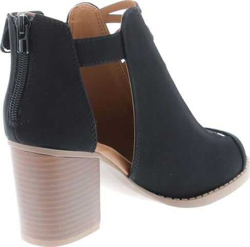 Soda Aran ~ Women Open Toe Crisscross Straps Back Zipper High Heel Fashion Sandal with Adjustable Ankle Strap in Kuwait