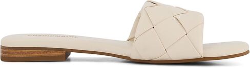 CUSHIONAIRE Franca Woven Slide Sandals Women Dressy or Casual with Memory Foam | Comfortable Summer Shoes for Women | Lightweight Slip-On Flat Sandals | Wide Widths Available in Saudi Arabia