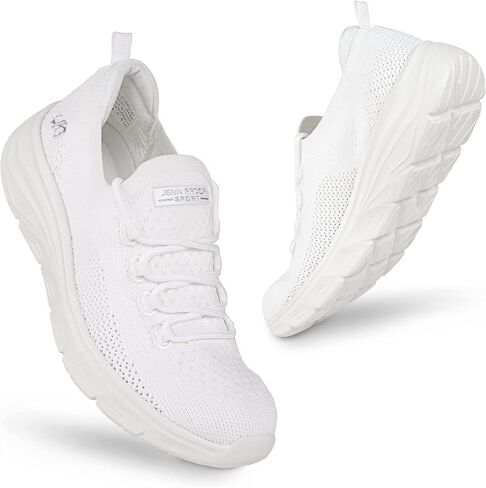 JENN ARDOR Womens Slip On Sneakers Walking Tennis Shoes Fashion Lightweight Casual Lace Up Running Sneakers for Gym Ladies Breathable Mesh Shoes Comfortable in Saudi Arabia