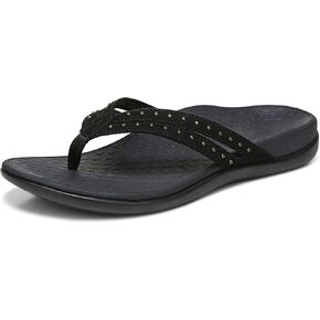 Vionic Women's Tide Tasha Toe-Post Slide Sandal - Supportive Ladies Orthotic Sandals that Include Three Zone Comfort with Arch Support- Flip Flop for Ladies, Medium Fit, Sizes 5-12